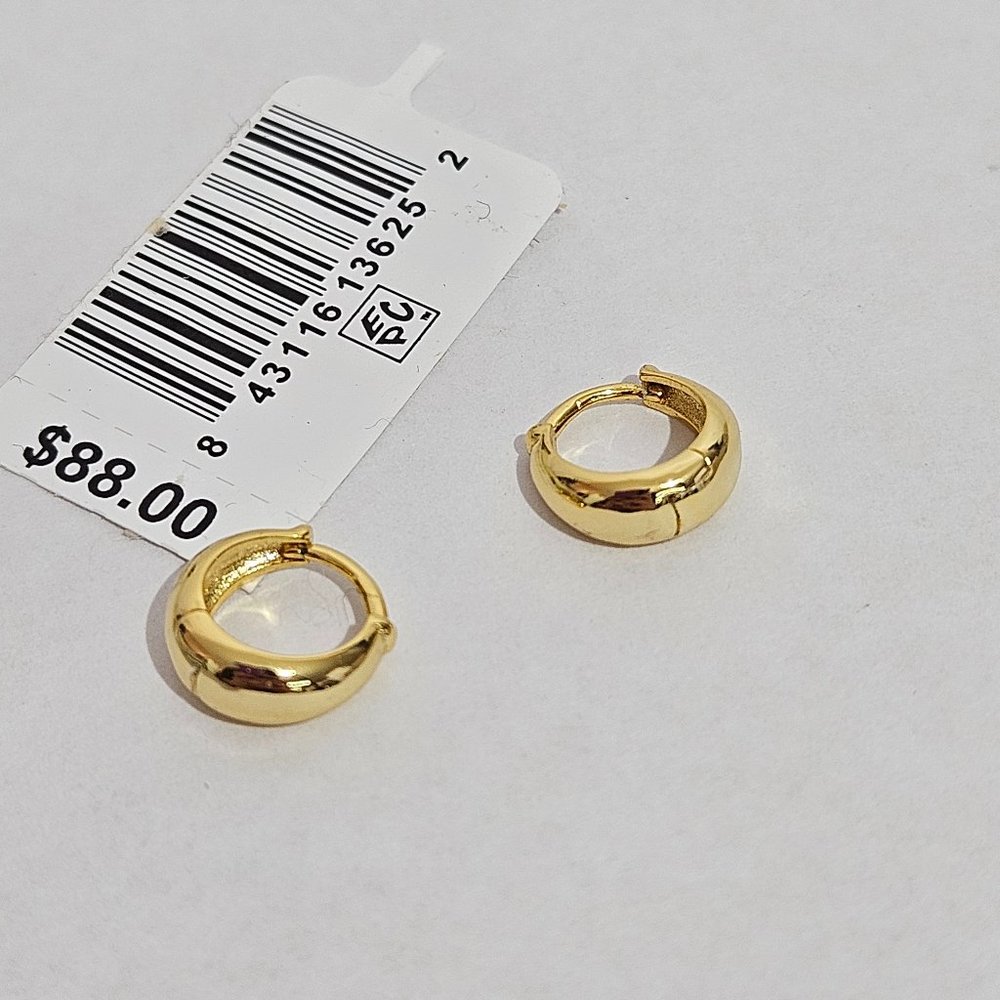 Aqua Classic Huggie Hoop Earrings